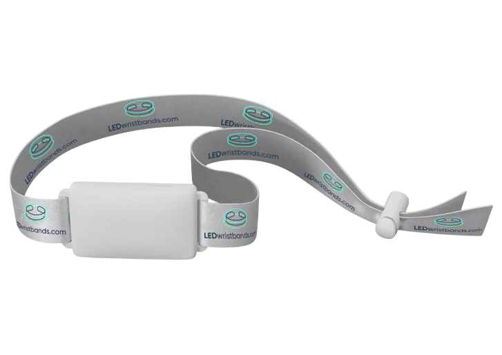 LED wristband V6 with LEDwristbands.com branding